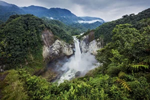 Rainforest Gallery: The San Rafael waterfall, the biggest falls in Ecuador, located on the boundary of