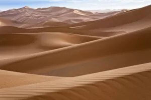 Tranquility Gallery: Sand dunes in the Libyan desert at dawn, Sahara, Libya, North Africa, November 2007