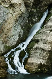 Wild Wonders of Europe 3 Collection: Savica waterfall (Slap Savica) Triglav National Park, Slovenia, August 2009