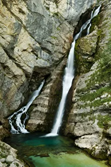 Savica waterfall (Slap Savica) Triglav National Park, Slovenia, August 2009