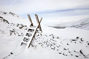 Scandale Pass below Red Screes in the Lake District, England, UK. January 2012