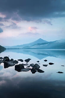 Cool Coloured Coasts Collection: Schiehallion reflected in Loch Rannoch at dawn, Perthshire, Scotland, UK. May 2017