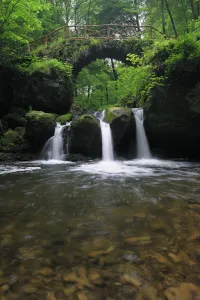 Waterfalls Prints: Schiessentmpel waterfall, Consdorf, Mullerthal, Luxembourg, May 2009