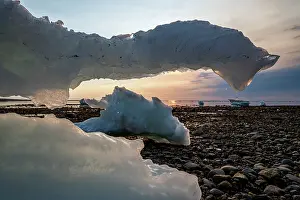 Spring Prints: Sea ice, pushed ashore by wind and tides
