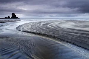 Images Dated 10th September 2013: Sea stack and Talisker Beach, Isle of Skye, Inner Hebrides, Scotland, UK, September 2013