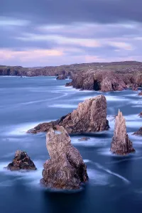 Wave Prints: Sea stacks at Mangurstadh Beach
