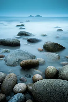 Images Dated 29th June 2012: Sea and stgones at Porth Nanven, Cot Valley, near Cape Cornwall, West Cornwall, UK