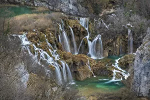 Waterfalls Collection: Series of waterfalls known as Sastavci that cascade between mountain lakes