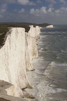 Seven Sisters chalk cliffs, South Downs, England