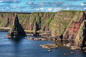 Highland Prints: Sheer cliffs and sea stacks at Duncansby Head