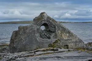 Monuments Prints: Shipwreck memorial on the coast