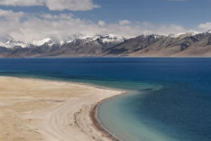 Shoreline of Tsomoriri lake, Ladakh, India, June 2010
