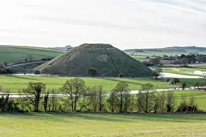 The Past Prints: Silbury Hill, the largest artificial chalk mound in Europe dated to the Neolithic Period