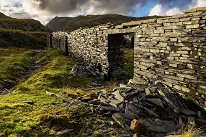 Metamorphic Rock Prints: Slate quarry ruins at Rhosydd Quarry