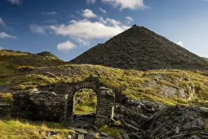 Metamorphic Rock Prints: Slate quarry ruins and spoil heaps at Rhosydd Quarry