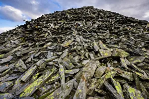 Metamorphic Rock Prints: Slate spoil heaps and quarry ruins at Cwmorthin slate mine
