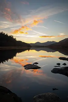 Reflection Prints: Snowdon / Yr Wyddfa and Snowdon Horseshoe reflections at sunset from Llynnau Mymbyr