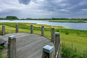 Netherlands Prints: Sophiapolder nature reserve and refuge for water birds near Oostburg
