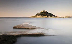 Time Exposure Prints: St Michaels Mount at dawn, Marazion, Cornwall, UK. September 2009