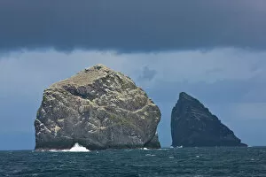 Images Dated 26th May 2009: Stac Lee and Stac an Armin, home to Northern gannet (Morus bassanus) colonies, St