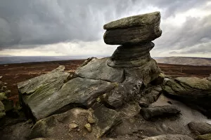 Images Dated 10th February 2010: Storm clouds over Back Tor, Peak District National Park, England, UK. March 2008