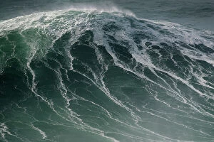 Surface Collection: Storm waves off the coast of Praia do Norte, Nazare, Portugal. January