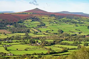 Sugar Loaf mountain as seen from the Skirrid, Brecon Beacons National Park, Monmouthshire, Wales, UK. October, 2023