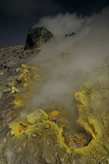 Images Dated 7th May 2009: Sulphuric gases coming out of a fumarole (solfatara) Vulcano, Aeolian Islands, Italy