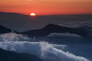 Images Dated 17th July 2009: Sunrise in the Julian Alps viewed from Mount Kriz, Triglav National Park, Slovenia
