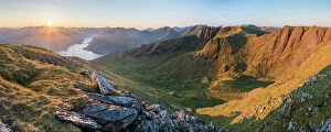 Green Mountains Collection: Sunrise from Ladar Bheinn. Knoydart, Highlands, Scotland, UK, June 2016