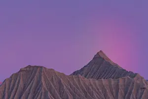 Navarre Prints: Sunrise over mountain in badlands