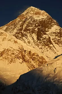 Images Dated 16th October 2011: Sunset on Everest (8848m), Sagarmatha National Park (World Heritage UNESCO)