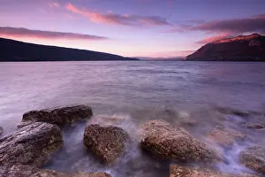 Sunset Prints: Sunset over Lake Annecy from Saint-Jorioz