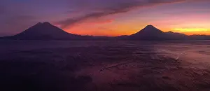 Dramatic Prints: Sunset at Lake Atitlan with Atitlan