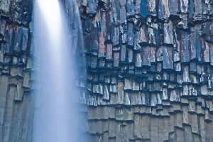 2018 September Highlights Collection: Svartifoss waterfall, Skaftafell National Park, Iceland, February