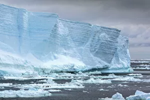 Southern Ocean Gallery: Tabular iceberg floating in Weddell Sea, iceberg broken away from Larson C ice shelf