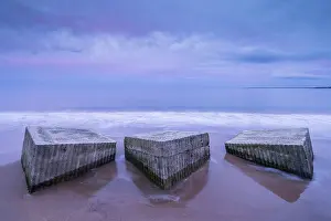 Northumberland Prints: Tank blocks, remnants from World War Two