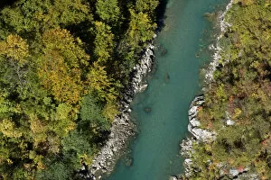 Images Dated 8th October 2008: Tara River viewed from bridge, Tara Canyon, Durmitor NP, Montenegro, October 2008