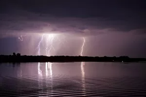 Images Dated 3rd July 2009: Thunderstorm, Lake Tisza, Hortobagy National Park, Hungary, July 2009