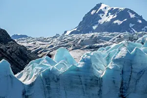 Glacier Prints: Tidewater front of the Bainbridge Glacier, Prince William Sound, Alaska, USA. July, 2015