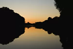 Images Dated 12th June 2009: Tisza River at dusk, Hungary, June 2009