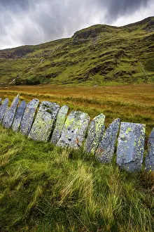 Traditional Prints: Traditonal slate sheep fence, UNESCO World Heritage Site
