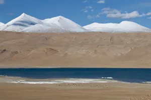 Catalogue3 Prints: Tso Kiagar lake and snow capped mountains, Ladakh, India, June 2010