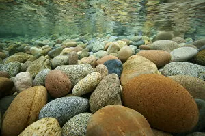 Rock Gallery: Underwater view of pebbles near the shore of Lake Baikal Lake Baikal UNESCO World Heritage Site