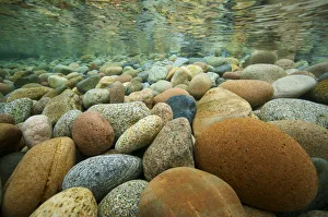 Underwater view of pebbles near the shore of Lake Baikal Lake Baikal UNESCO World Heritage Site