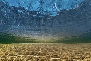 Underwater view of Temnik River, Lake Baikal, Baikalsky Reserve, Siberia, Russia