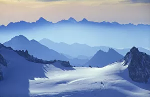 Alps Gallery: View of the Alps from the Aiguille du Midi, Mont Blanc, near Chamonix, Savoie, France