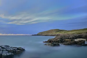 View from Altweary Bay to Melmore Head, Rosguill Peninsula in the early evening, County Donegal