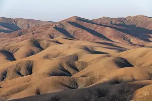 Volcano Prints: View of the Betancuria massif, volcanic mountain landscape