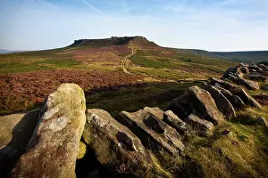 Derbyshire Prints: View from Carl Wark, an Iron Age fortified hill